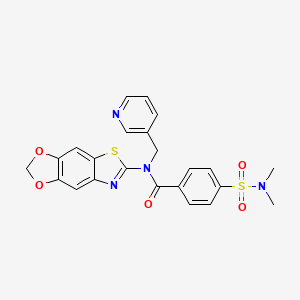 N-([1,3]dioxolo[4',5':4,5]benzo[1,2-d]thiazol-6-yl)-4-(N,N-dimethylsulfamoyl)-N-(pyridin-3-ylmethyl)benzamide