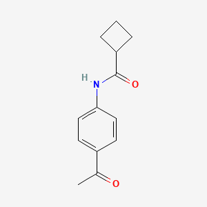 molecular formula C13H15NO2 B2757823 N-(4-乙酰苯基)环丁基甲酰胺 CAS No. 423745-44-2
