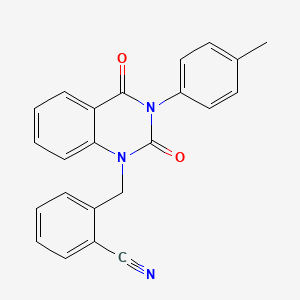 2-((2,4-dioxo-3-(p-tolyl)-3,4-dihydroquinazolin-1(2H)-yl)methyl)benzonitrile
