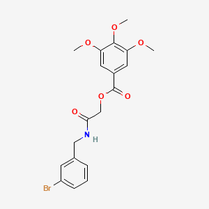 molecular formula C19H20BrNO6 B2757829 2-((3-Bromobenzyl)amino)-2-oxoethyl 3,4,5-trimethoxybenzoate CAS No. 1291849-22-3