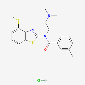 molecular formula C20H24ClN3OS2 B2757830 N-(2-(dimethylamino)ethyl)-3-methyl-N-(4-(methylthio)benzo[d]thiazol-2-yl)benzamide hydrochloride CAS No. 1331173-40-0