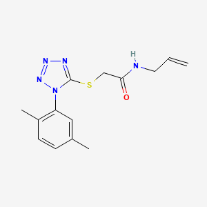 molecular formula C14H17N5OS B2757831 2-{[1-(2,5-dimethylphenyl)-1H-tetrazol-5-yl]sulfanyl}-N-(prop-2-en-1-yl)acetamide CAS No. 878702-00-2