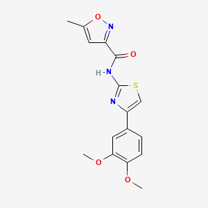 molecular formula C16H15N3O4S B2757836 N-[4-(3,4-二甲氧基苯基)-1,3-噻唑-2-基]-5-甲基-1,2-噁唑-3-羧酰胺 CAS No. 851466-47-2