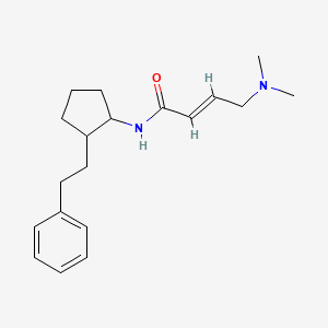 (E)-4-(Dimethylamino)-N-[2-(2-phenylethyl)cyclopentyl]but-2-enamide