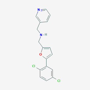 molecular formula C17H14Cl2N2O B275784 {[5-(2,5-Dichlorophenyl)-2-furyl]methyl}(pyridin-3-ylmethyl)amine 