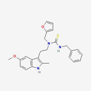 3-benzyl-1-(furan-2-ylmethyl)-1-(2-(5-methoxy-2-methyl-1H-indol-3-yl)ethyl)thiourea