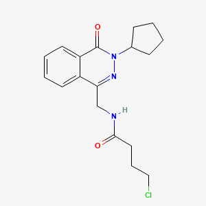 4-chloro-N-((3-cyclopentyl-4-oxo-3,4-dihydrophthalazin-1-yl)methyl)butanamide