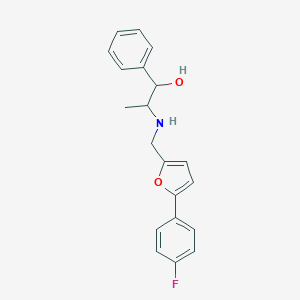molecular formula C20H20FNO2 B275785 2-({[5-(4-Fluorophenyl)-2-furyl]methyl}amino)-1-phenyl-1-propanol 