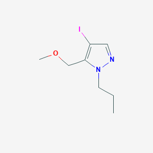 molecular formula C8H13IN2O B2757856 4-iodo-5-(methoxymethyl)-1-propyl-1H-pyrazole CAS No. 1856087-36-9