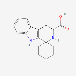 molecular formula C17H20N2O2 B2757860 3',4'-dihydro-spiro[cyclohexane-1,1'(2'H)-pyrido[3,4-b]indole]-3'-carboxylic acid CAS No. 100068-46-0