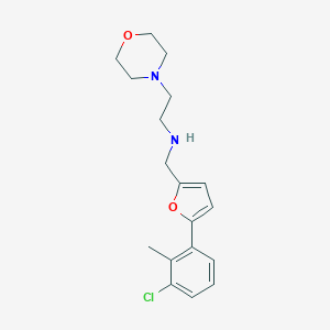 molecular formula C18H23ClN2O2 B275787 N-{[5-(3-chloro-2-methylphenyl)furan-2-yl]methyl}-2-(morpholin-4-yl)ethanamine 