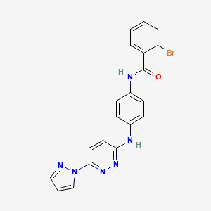 N-(4-((6-(1H-pyrazol-1-yl)pyridazin-3-yl)amino)phenyl)-2-bromobenzamide