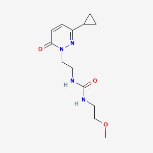 molecular formula C13H20N4O3 B2757874 1-(2-(3-cyclopropyl-6-oxopyridazin-1(6H)-yl)ethyl)-3-(2-methoxyethyl)urea CAS No. 2034423-31-7