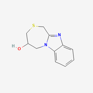 molecular formula C11H12N2OS B2757875 1,3,4,5-Tetrahydro-[1,4]thiazepino[4,3-a]benzimidazol-4-ol CAS No. 55393-03-8