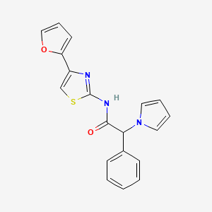 N-(4-(furan-2-yl)thiazol-2-yl)-2-phenyl-2-(1H-pyrrol-1-yl)acetamide