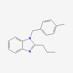 molecular formula C18H20N2 B2757883 1-[(4-甲基苯基)甲基]-2-丙基苯并咪唑 CAS No. 429651-45-6