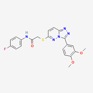 2-((3-(3,4-dimethoxyphenyl)-[1,2,4]triazolo[4,3-b]pyridazin-6-yl)thio)-N-(4-fluorophenyl)acetamide