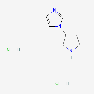 molecular formula C7H13Cl2N3 B2757888 1-(3-Pyrrolidinyl)-1h-imidazole dihydrochloride CAS No. 1312784-53-4; 64074-20-0