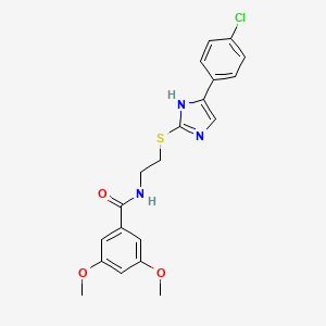 N-(2-((5-(4-chlorophenyl)-1H-imidazol-2-yl)thio)ethyl)-3,5-dimethoxybenzamide