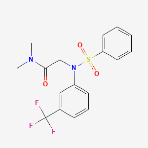 N,N-dimethyl-2-[(phenylsulfonyl)-3-(trifluoromethyl)anilino]acetamide