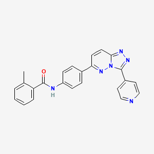molecular formula C24H18N6O B2757899 2-methyl-N-[4-(3-pyridin-4-yl-[1,2,4]triazolo[4,3-b]pyridazin-6-yl)phenyl]benzamide CAS No. 891107-87-2