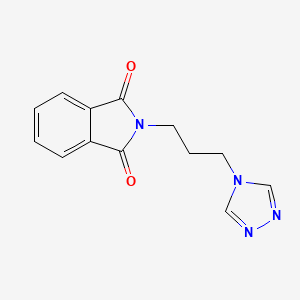 molecular formula C13H12N4O2 B2757907 2-[3-(4H-1,2,4-triazol-4-yl)propyl]-2,3-dihydro-1H-isoindole-1,3-dione CAS No. 897054-14-7