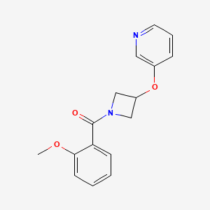 molecular formula C16H16N2O3 B2757909 (2-Methoxyphenyl)(3-(pyridin-3-yloxy)azetidin-1-yl)methanone CAS No. 2034478-53-8