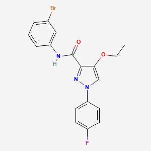 molecular formula C18H15BrFN3O2 B2757911 N-(3-bromophenyl)-4-ethoxy-1-(4-fluorophenyl)-1H-pyrazole-3-carboxamide CAS No. 1209959-25-0