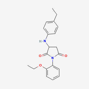 molecular formula C20H22N2O3 B2757914 1-(2-Ethoxyphenyl)-3-[(4-ethylphenyl)amino]pyrrolidine-2,5-dione CAS No. 1008666-79-2