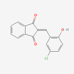 molecular formula C16H9ClO3 B2757922 2-[(5-氯-2-羟基苯基)甲亚甲基]-1H-茚并-1,3(2H)-二酮 CAS No. 25299-49-4