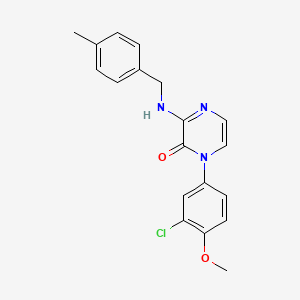 1-(3-chloro-4-methoxyphenyl)-3-((4-methylbenzyl)amino)pyrazin-2(1H)-one