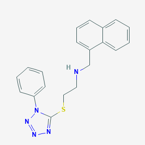 N-(naphthalen-1-ylmethyl)-2-[(1-phenyl-1H-tetrazol-5-yl)sulfanyl]ethanamine