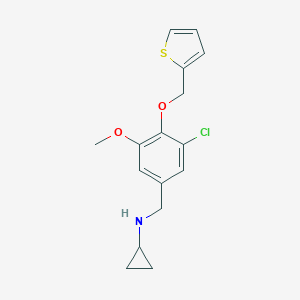 N-[3-chloro-5-methoxy-4-(thiophen-2-ylmethoxy)benzyl]cyclopropanamine