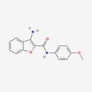 molecular formula C16H14N2O3 B2757948 3-氨基-N-(4-甲氧基苯基)-1-苯并呋喃-2-甲酰胺 CAS No. 608121-84-2