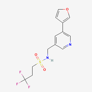 3,3,3-trifluoro-N-((5-(furan-3-yl)pyridin-3-yl)methyl)propane-1-sulfonamide
