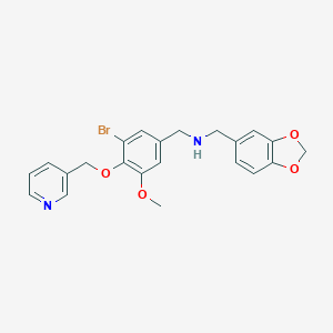 1-(1,3-benzodioxol-5-yl)-N-[3-bromo-5-methoxy-4-(pyridin-3-ylmethoxy)benzyl]methanamine