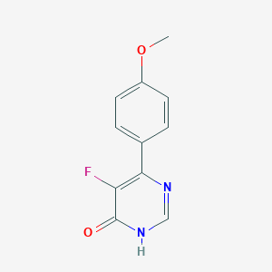 molecular formula C11H9FN2O2 B2757950 5-Fluoro-4-(4-methoxyphenyl)-1H-pyrimidin-6-one CAS No. 2415473-27-5