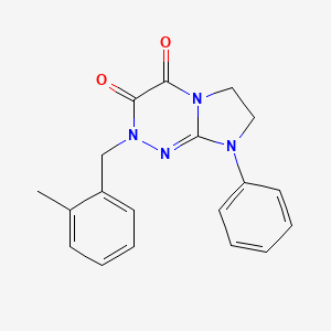molecular formula C19H18N4O2 B2757951 2-(2-methylbenzyl)-8-phenyl-7,8-dihydroimidazo[2,1-c][1,2,4]triazine-3,4(2H,6H)-dione CAS No. 941887-33-8