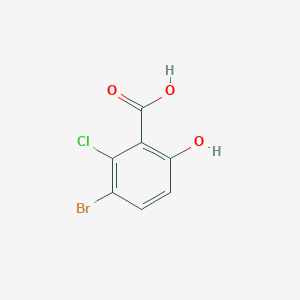 molecular formula C7H4BrClO3 B2757953 3-溴-2-氯-6-羟基苯甲酸 CAS No. 1936553-19-3