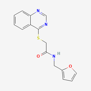 N-(furan-2-ylmethyl)-2-quinazolin-4-ylsulfanylacetamide