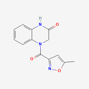 molecular formula C13H11N3O3 B2757957 4-(5-methylisoxazole-3-carbonyl)-3,4-dihydroquinoxalin-2(1H)-one CAS No. 946313-74-2