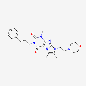 1,6,7-trimethyl-8-(2-morpholinoethyl)-3-(3-phenylpropyl)-1H-imidazo[2,1-f]purine-2,4(3H,8H)-dione