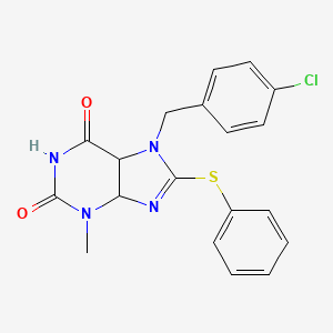 7-[(4-chlorophenyl)methyl]-3-methyl-8-(phenylsulfanyl)-2,3,6,7-tetrahydro-1H-purine-2,6-dione