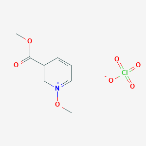 molecular formula C8H10ClNO7 B2757963 1-Methoxy-3-(methoxycarbonyl)pyridin-1-ium perchlorate CAS No. 32785-04-9