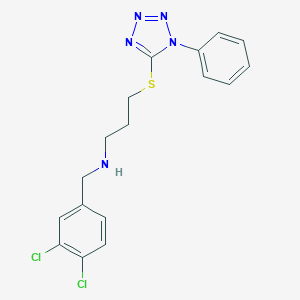 molecular formula C17H17Cl2N5S B275797 N-(3,4-dichlorobenzyl)-3-[(1-phenyl-1H-tetrazol-5-yl)sulfanyl]propan-1-amine 