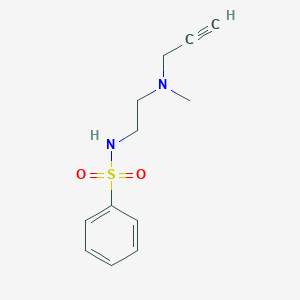 molecular formula C12H16N2O2S B2757977 N-{2-[methyl(prop-2-yn-1-yl)amino]ethyl}benzenesulfonamide CAS No. 1798743-72-2