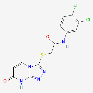 N-(3,4-dichlorophenyl)-2-((7-oxo-7,8-dihydro-[1,2,4]triazolo[4,3-a]pyrimidin-3-yl)thio)acetamide