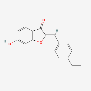 molecular formula C17H14O3 B2757984 (2Z)-2-(4-ethylbenzylidene)-6-hydroxy-1-benzofuran-3(2H)-one CAS No. 873787-93-0