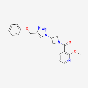 (2-methoxypyridin-3-yl)(3-(4-(phenoxymethyl)-1H-1,2,3-triazol-1-yl)azetidin-1-yl)methanone