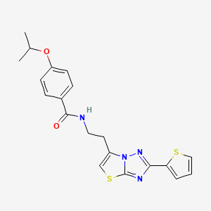 4-isopropoxy-N-(2-(2-(thiophen-2-yl)thiazolo[3,2-b][1,2,4]triazol-6-yl)ethyl)benzamide